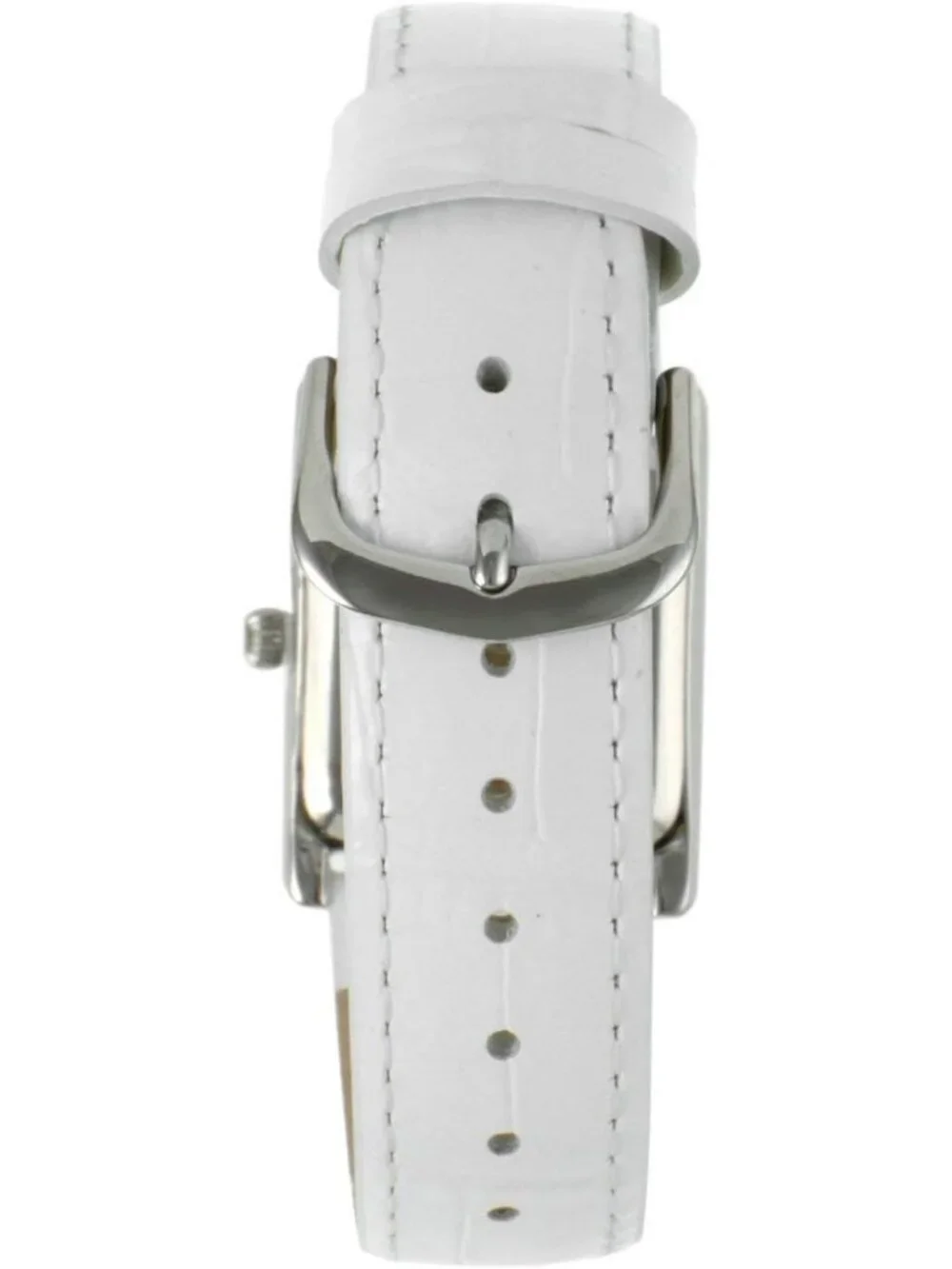 Women's White Leather Strap Roman Numerals Dial Classic Dress Wrist Watches